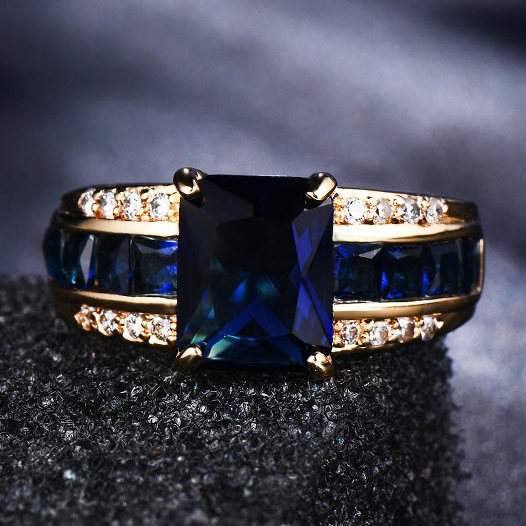 Sapphire Petal Velvet Ring