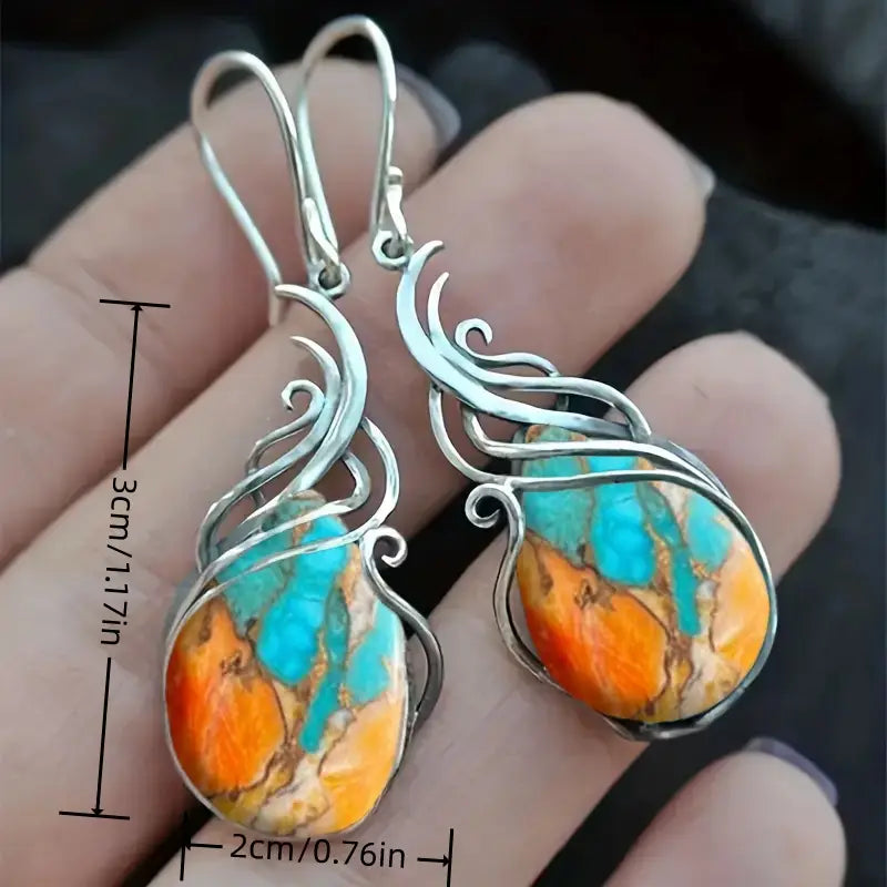 Brilliant Gemstone Drop Earrings