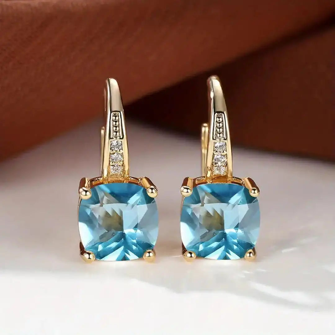 Mystic Sapphire Stone Earrings