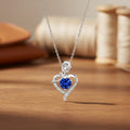 Rose Heart Sapphire Necklace