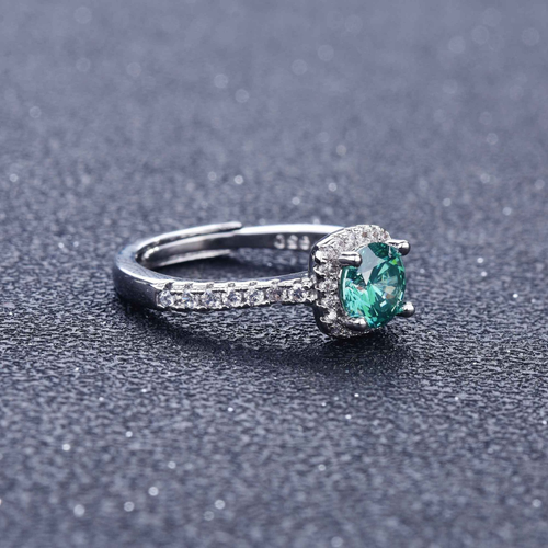 Adjustable Green Zircon Crystal Ring