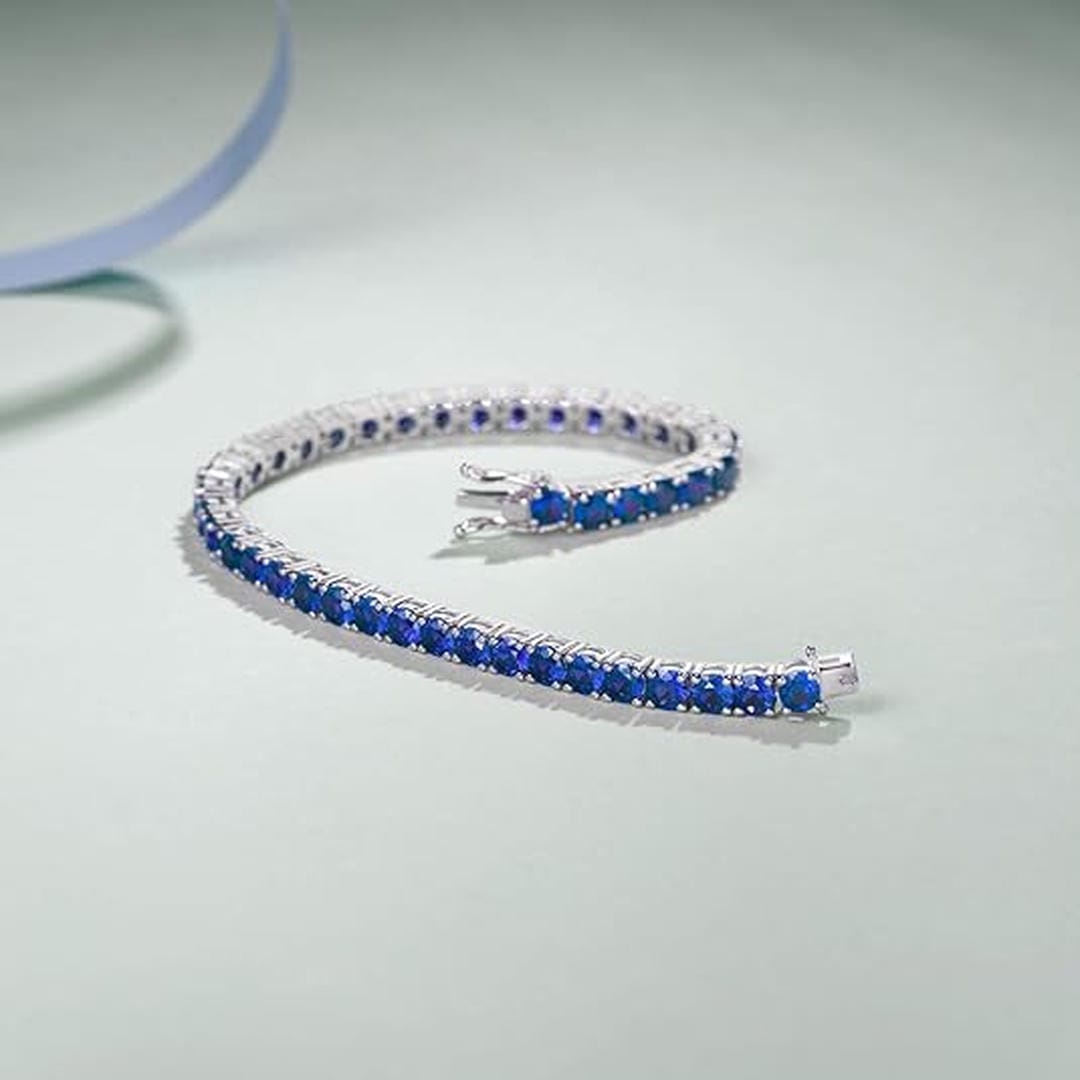 Sapphire Blue Tennis Bracelet