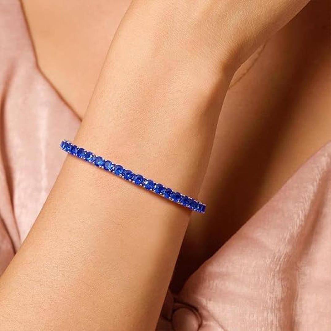 Sapphire Blue Tennis Bracelet