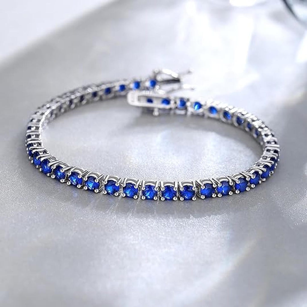 Sapphire Blue Tennis Bracelet