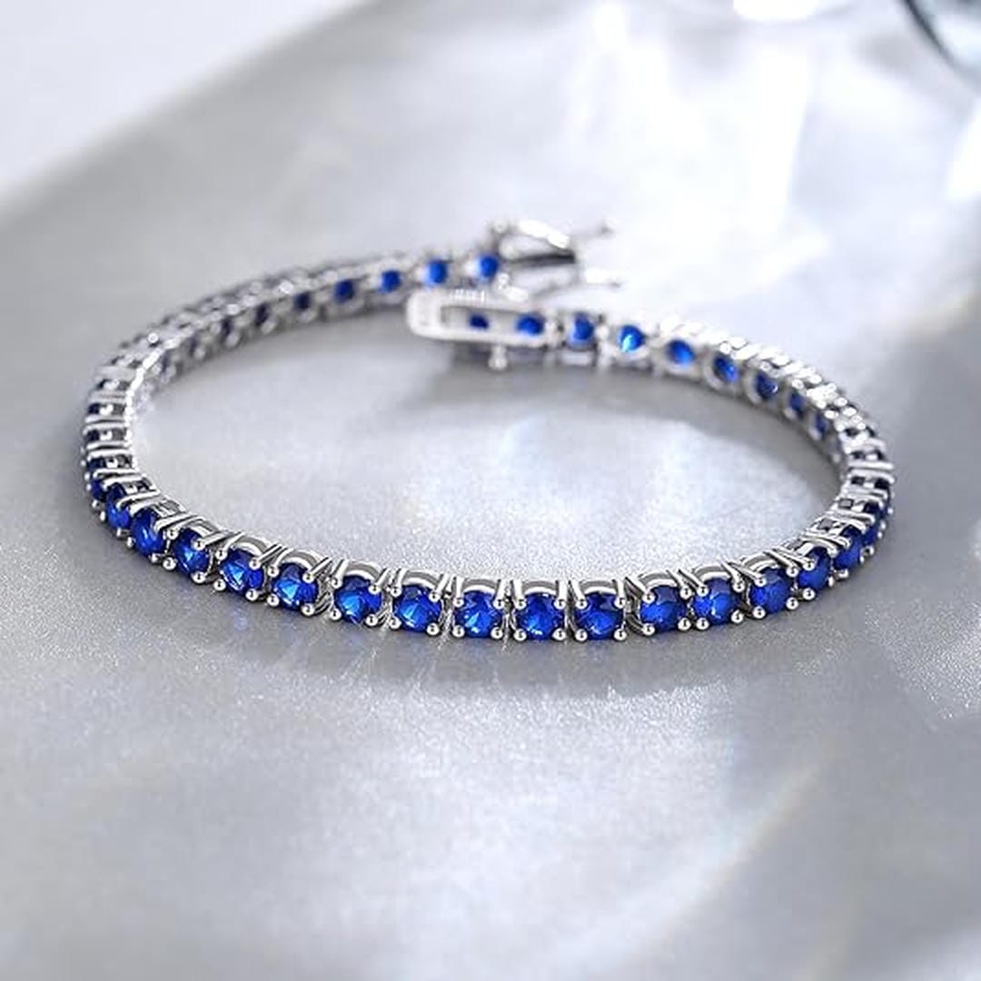 Sapphire Blue Tennis Bracelet