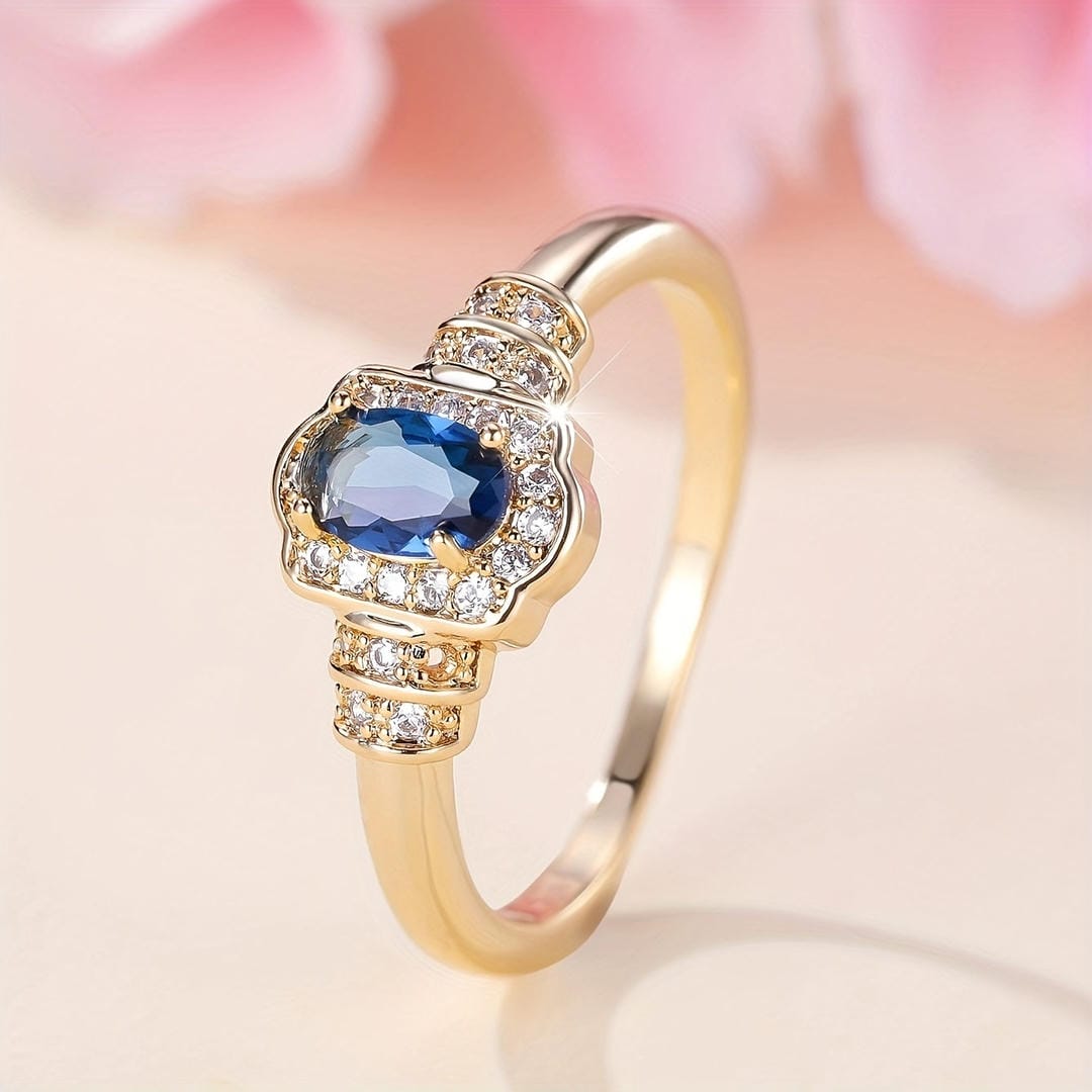 Sapphire Heirloom Crystal Ring