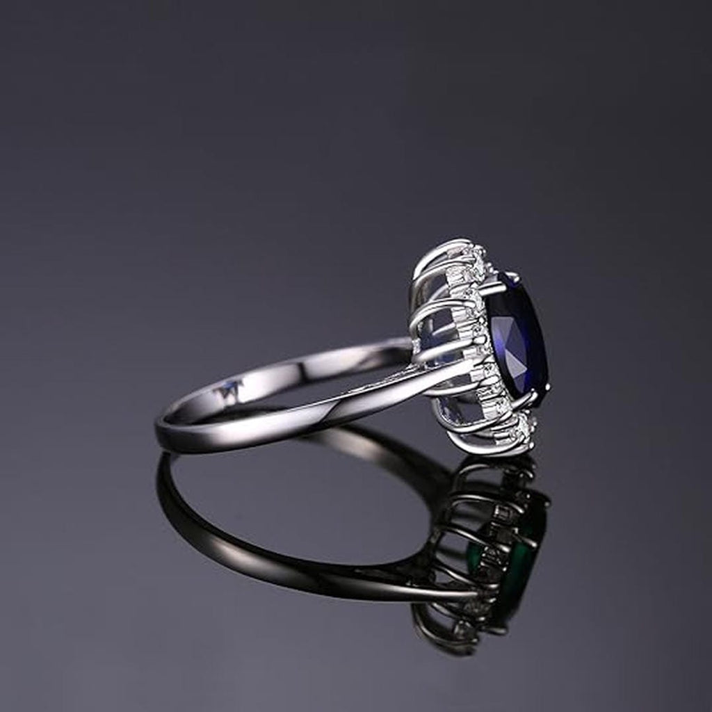 Classic Halo Sapphire Ring