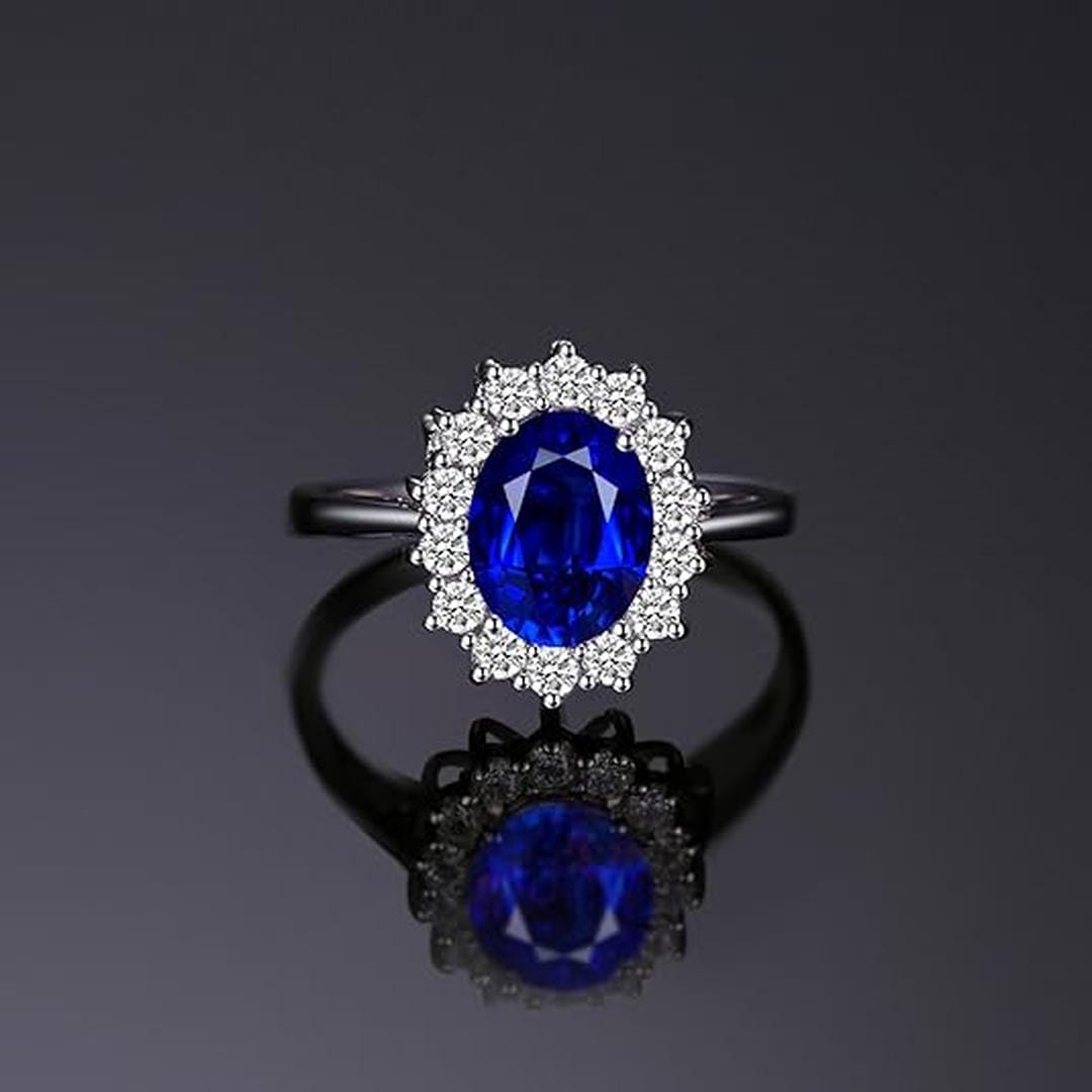 Classic Halo Sapphire Ring