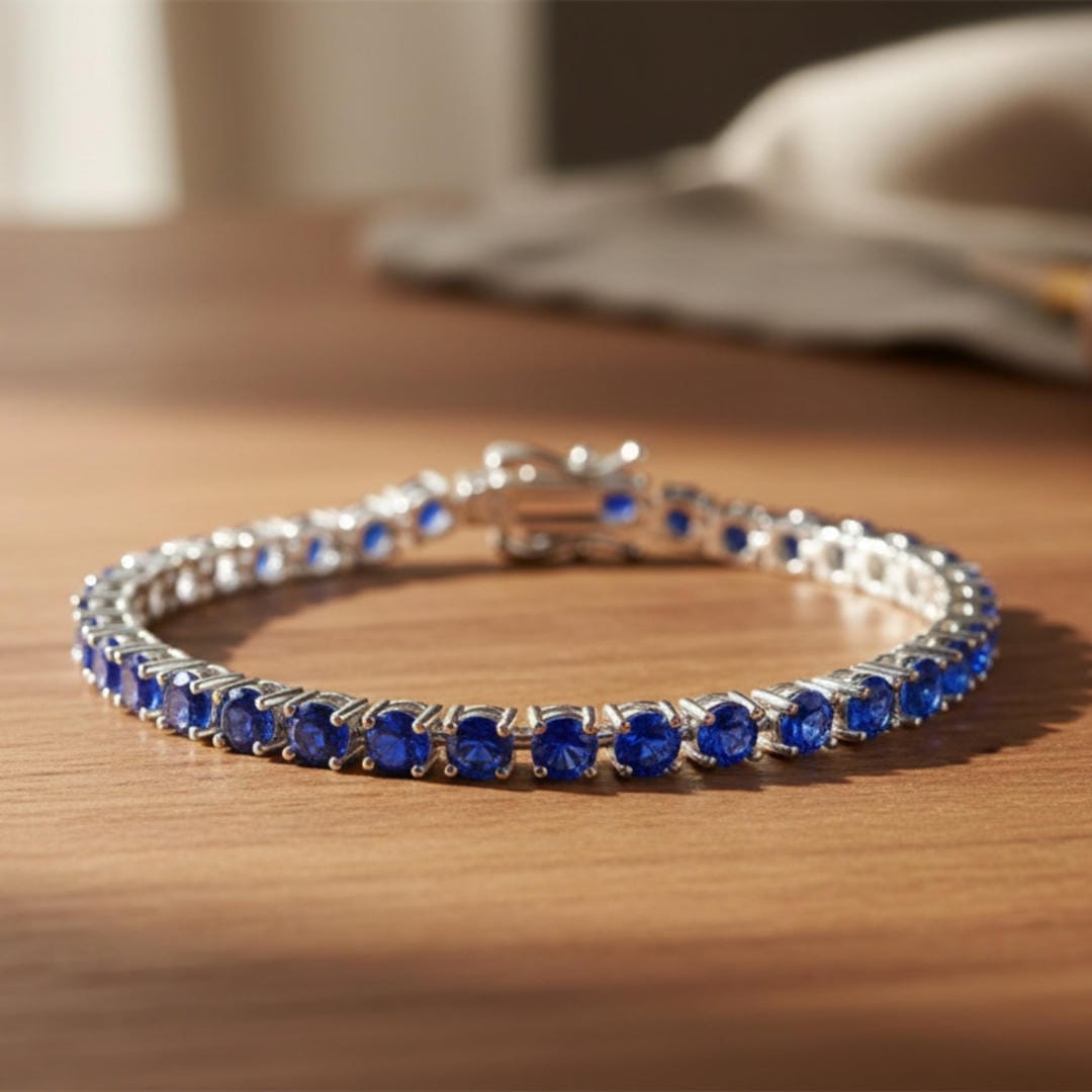 Sapphire Blue Tennis Bracelet