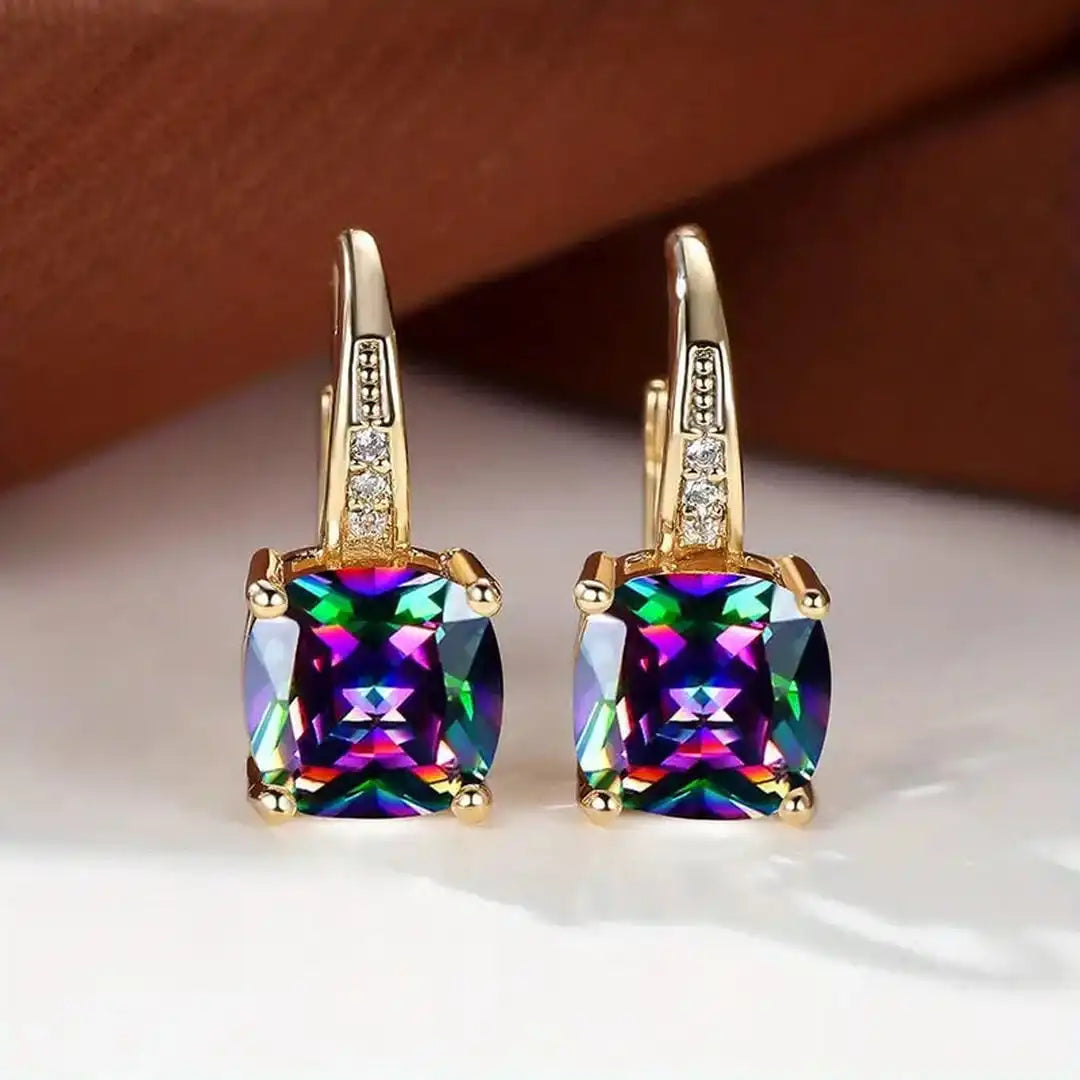 Mystic Sapphire Stone Earrings