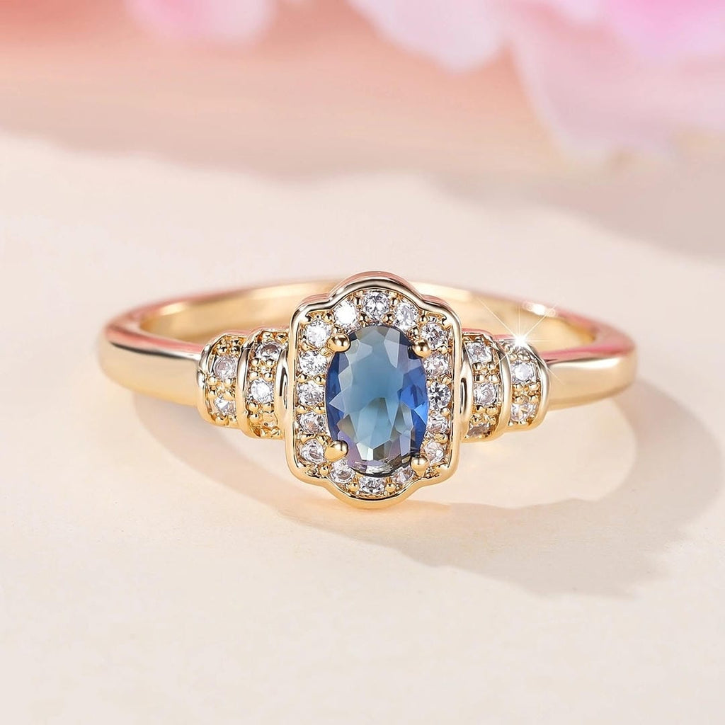 Sapphire Heirloom Crystal Ring