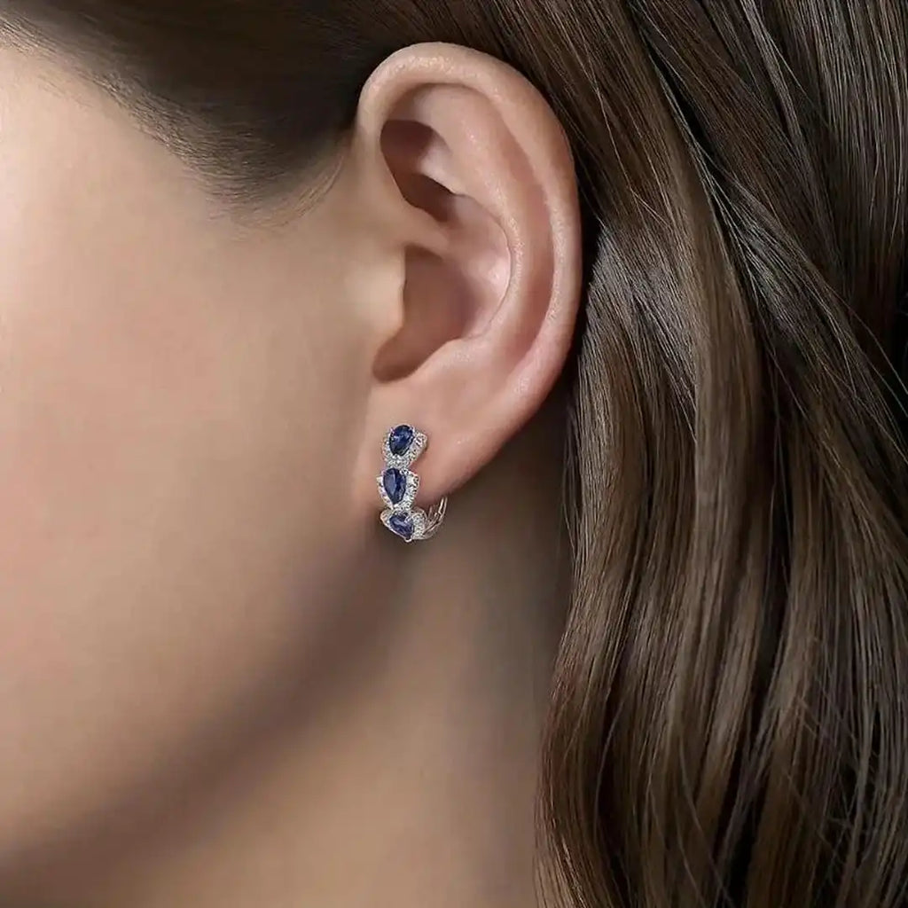 Royal Crest Sapphire Earrings