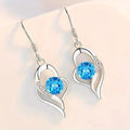 Eclipse Drop Heart Earrings