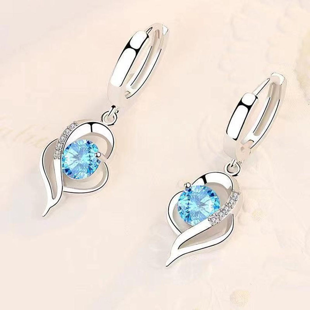 Eclipse Drop Heart Earrings