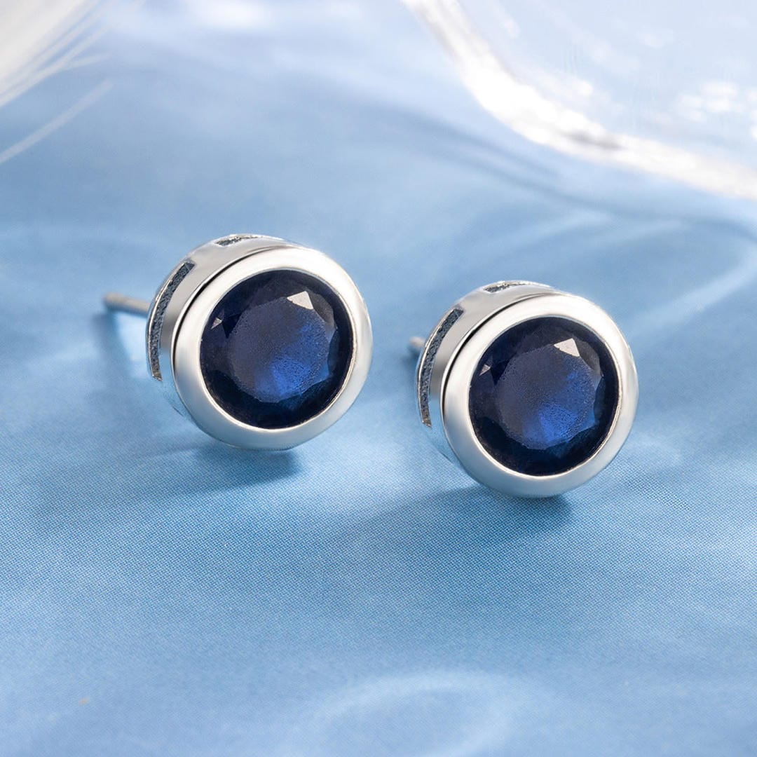 Sapphire Stud BezelEarrings