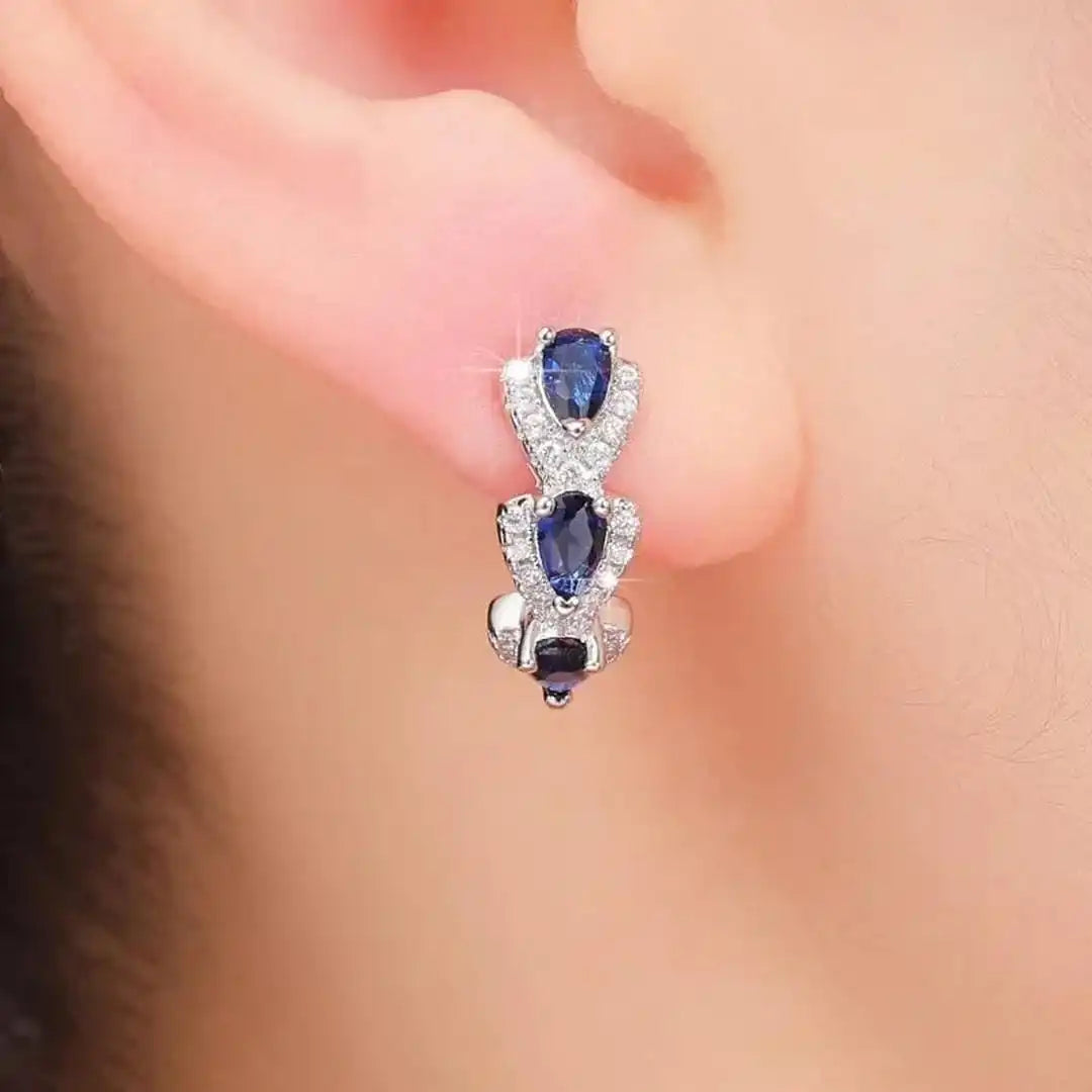 Royal Crest Sapphire Earrings
