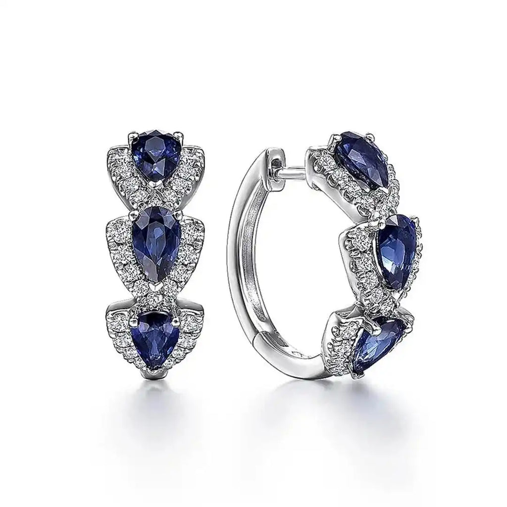 Royal Crest Sapphire Earrings