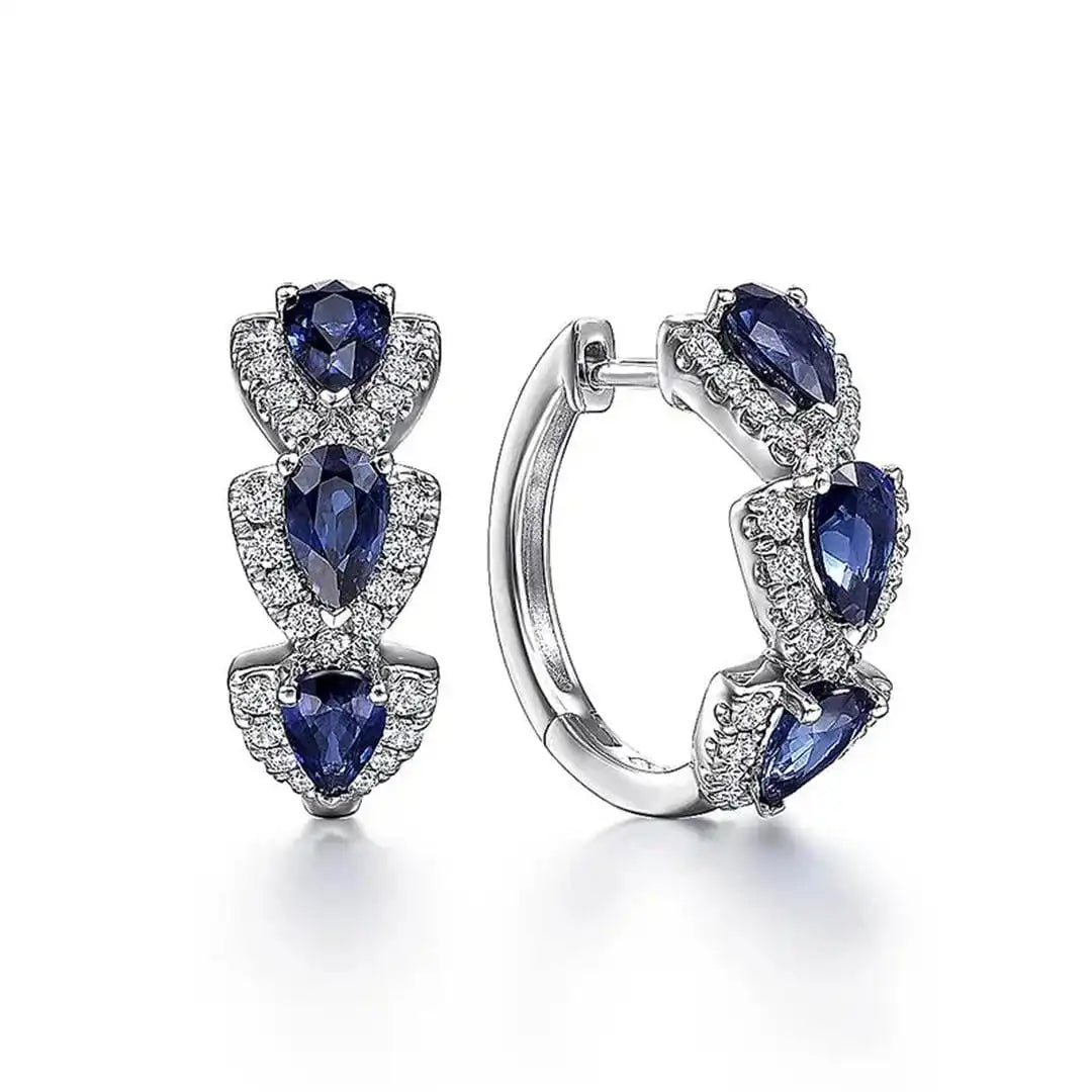 Royal Crest Sapphire Earrings