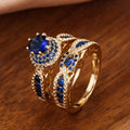 Gilded Victoria Sapphire Ring Set