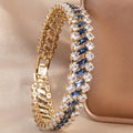 Carolin Geometric Sapphire Stones Bracelet