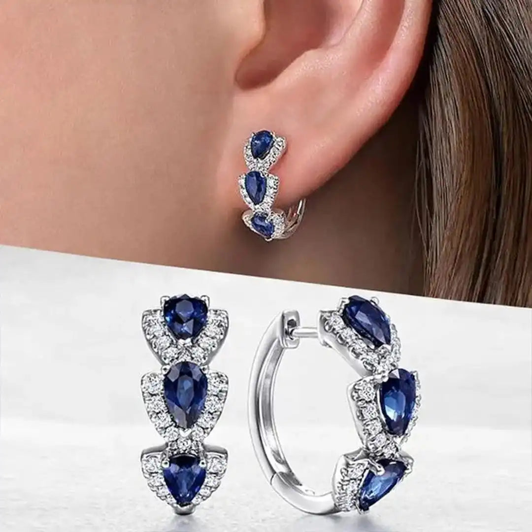 Royal Crest Sapphire Earrings