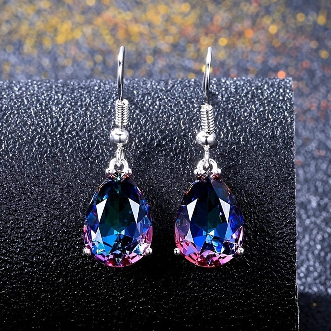 Rainbow Sapphire Elegance Earrings