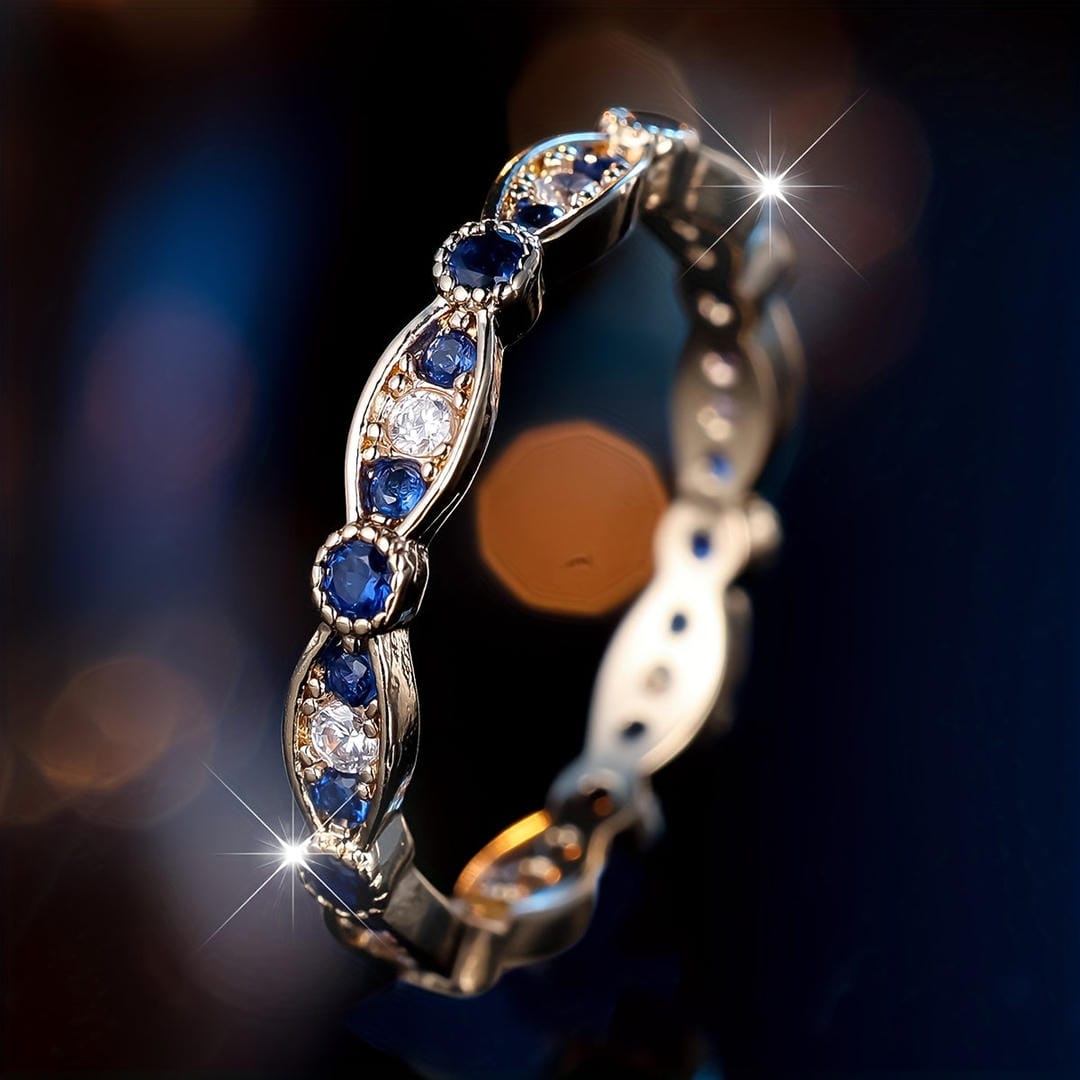 Sapphire Midnight Band Ring