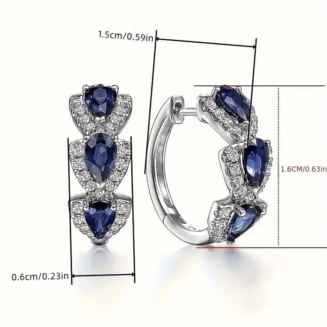 Royal Crest Sapphire Earrings