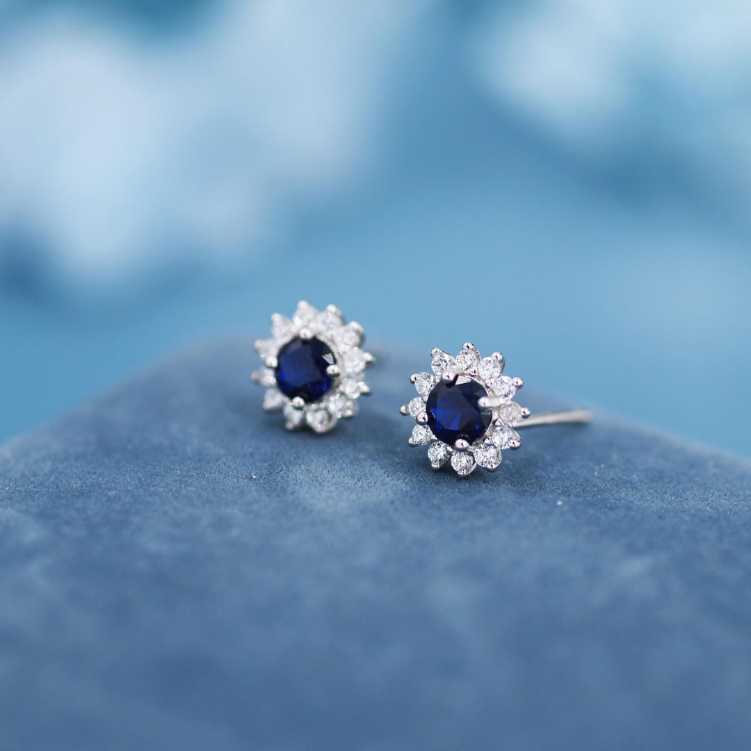 Sapphire Bloom Celestial Earrings