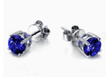 Minimalist Princess Sapphire Stud Earrings