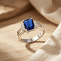 Octagon Sapphire Cut Ring