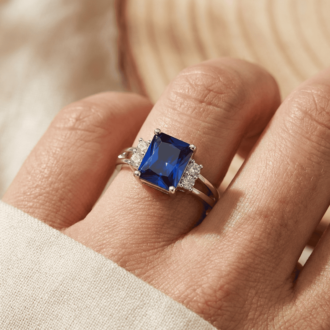 Octagon Sapphire Cut Ring